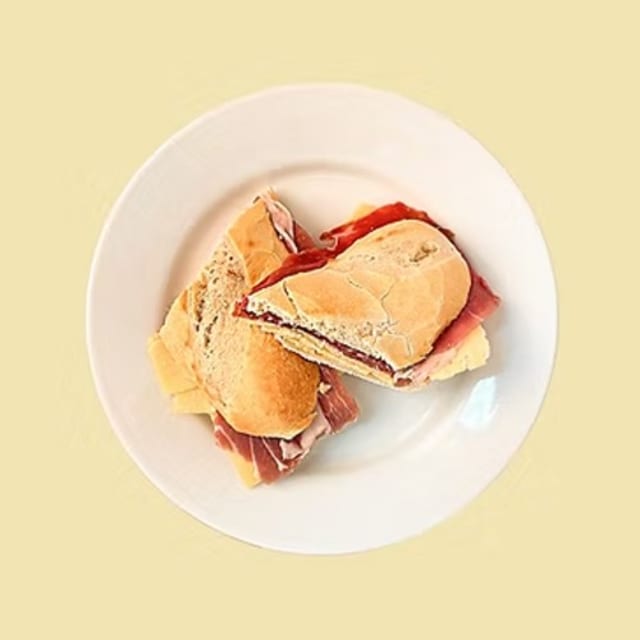 Prosciutto and Cheese Sandwich.