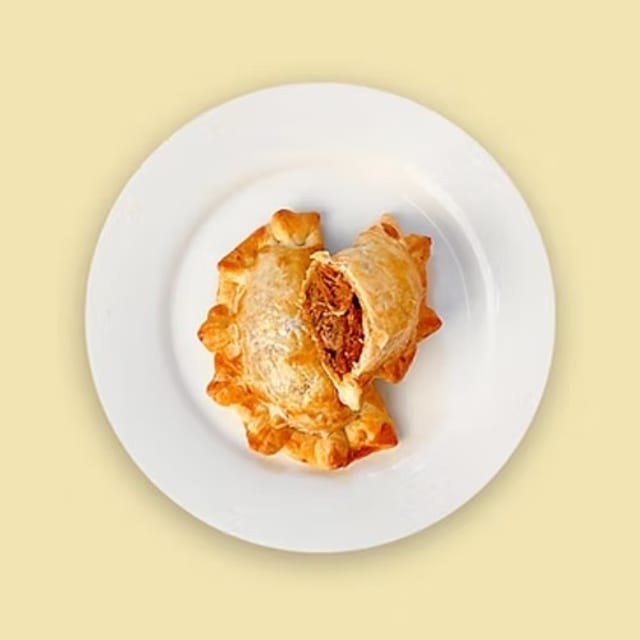 Provolone and Flap Meat Empanada.