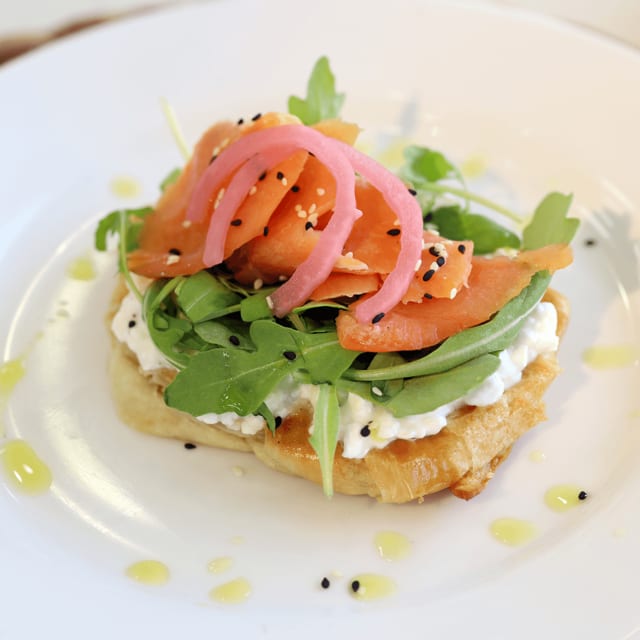Smoked Salmon Croissant.